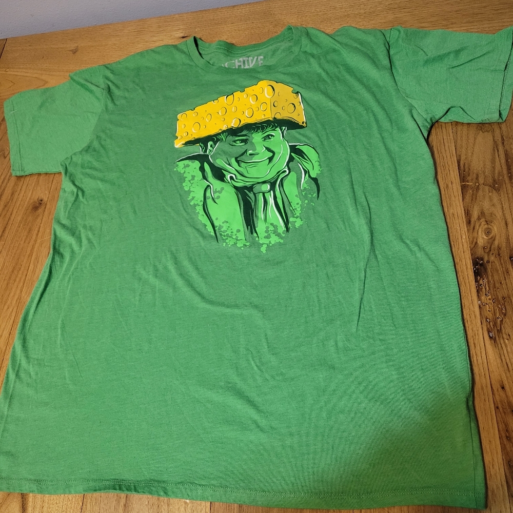 Chris Farley XL The Chive Green Bay Packers cheesehead lightweight t-shirt